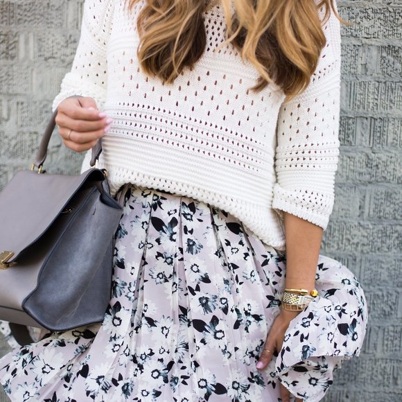 Banana Republic Dresses & Skirts - Banana Republic Pleated Floral Midi Skirt Size 2